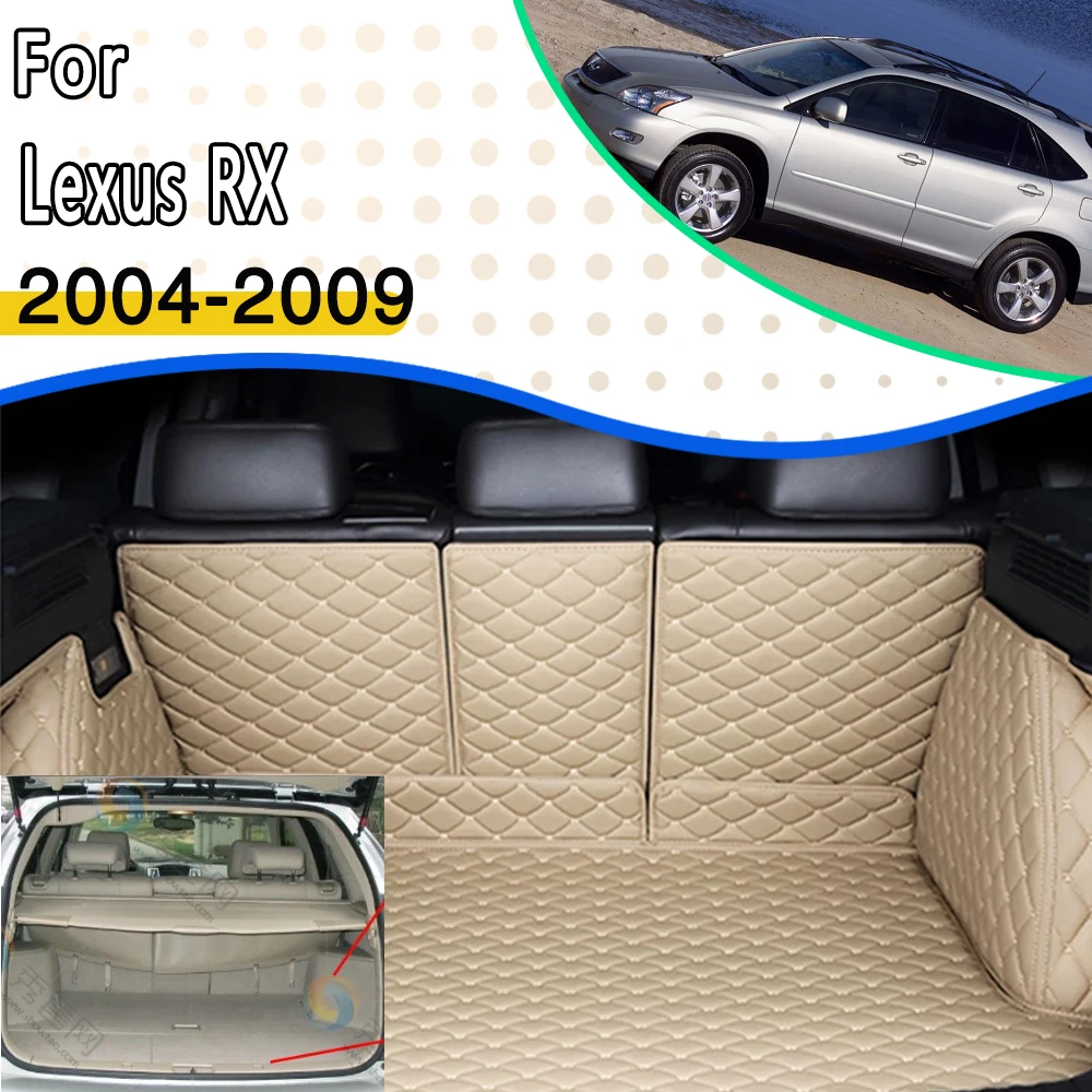 

Кожаные коврики на задний багажник автомобиля для Lexus RX Toyota Harrier XU30 2004 ~ 2009 5-местный водонепроницаемый коврик, поднос, ковер, грязевые автомобильные аксессуары