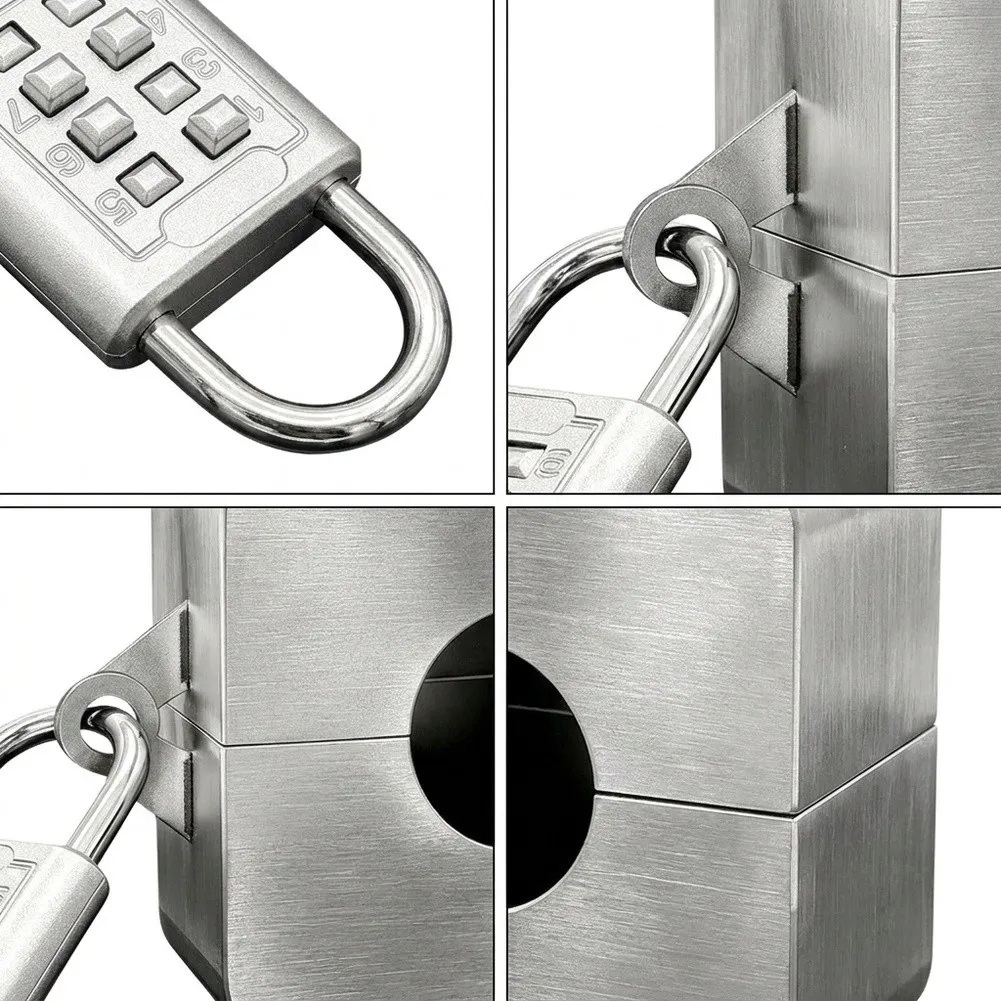 Stainless Steel Exterior Tap Lock Kit for Outdoor Faucets with Coded Padlock to Performance in Rain Snow and Sun
