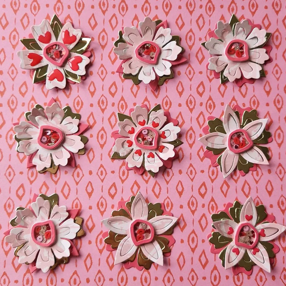 KSCRAFT kwiat Shakers Metal wykrojniki szablony dla DIY Scrapbooking dekoracyjne wytłaczanie kartki DIY
