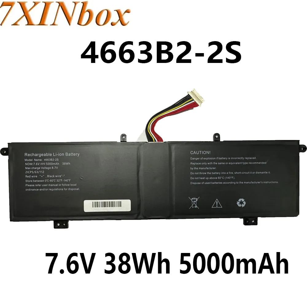 7XINbox For 4663B2-2S GFXN5T Laptop Battery 7.6V 38Wh 5000mAh 11 holes 11 wires