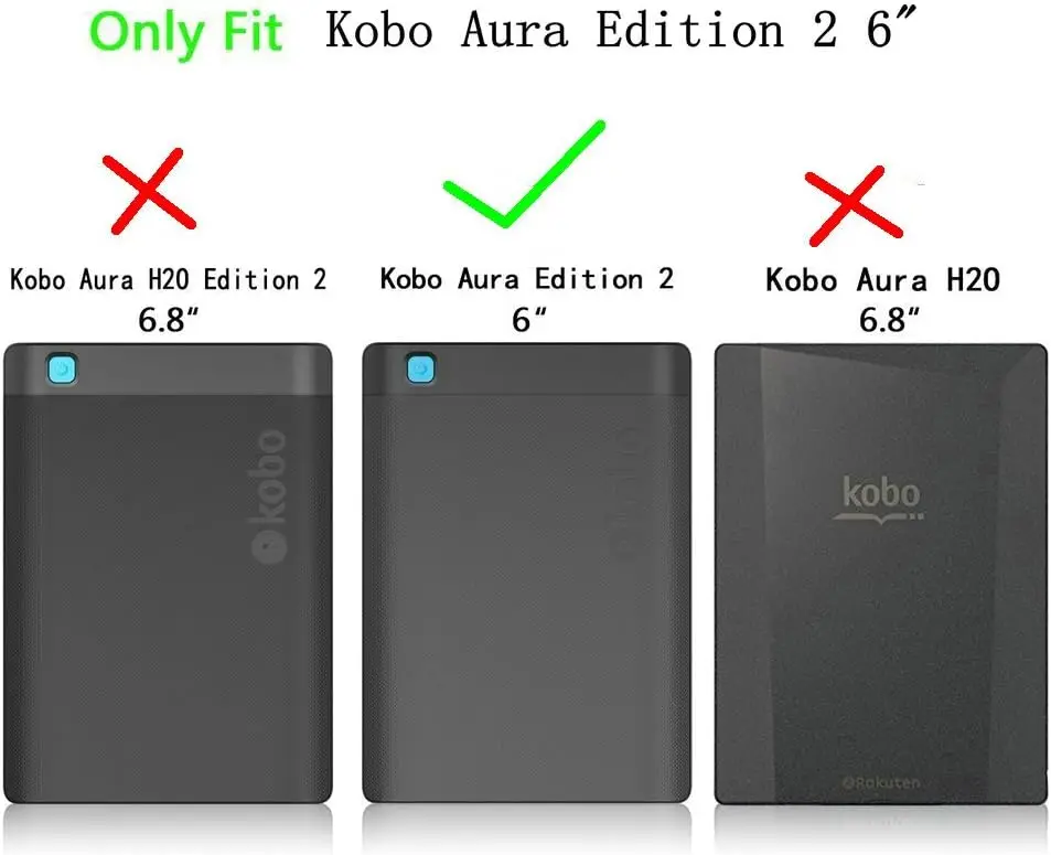 Case for Kobo Aura Edition 2 (Model: N236) 6 Inch Cover Case, E-Book Protective Case, All Inclusive Protective Shell
