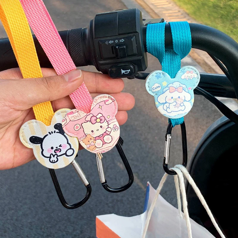 Sanrio Hello Kitty Motors Motorcycle Bicycle Storage Hook Kuromi Pochacco Cinnamoroll Water Cup Helmet Glove Storage Hook