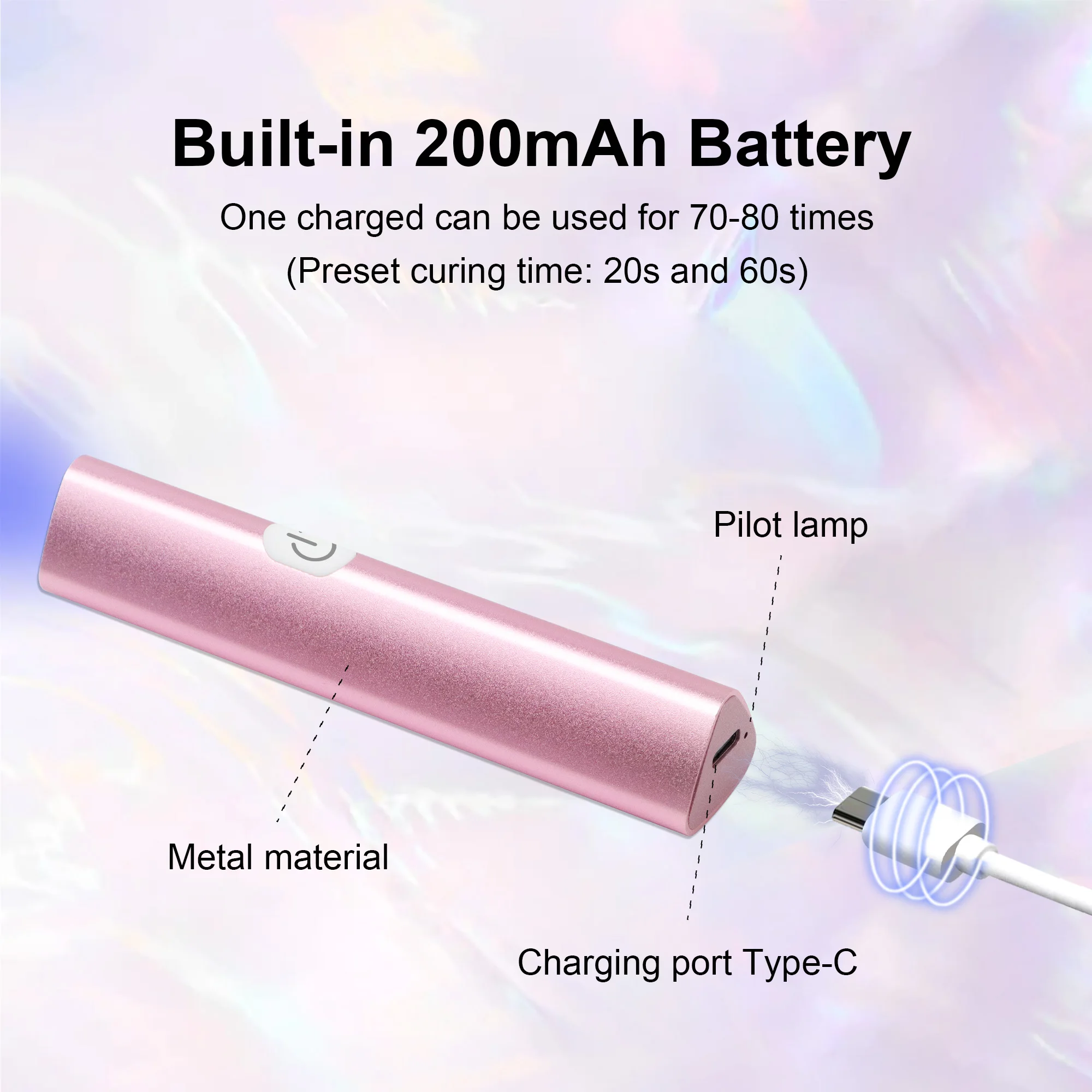 Mini lampe Portable en alliage d'aluminium pour Salon de Nail Art, tête de manucure, sèche-ongles Usb, lampe Uv pour usage domestique en Salon, vente en gros