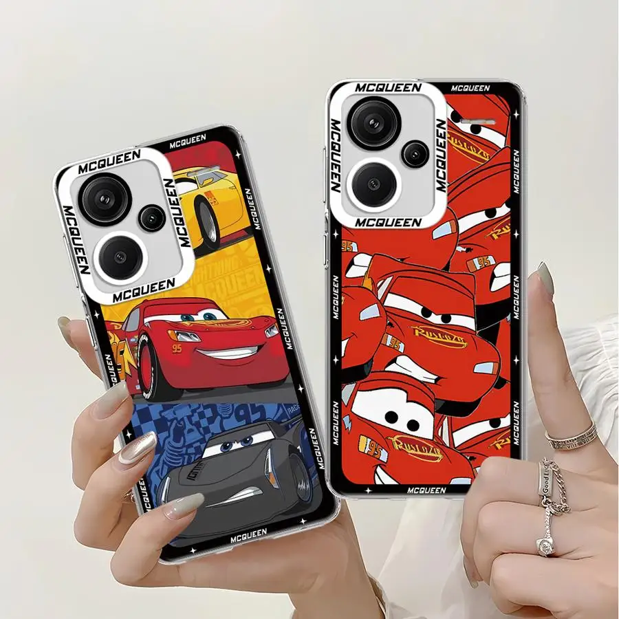 Sarung ponsel lunak bening McQueen Lightning Disney untuk Xiaomi Redmi Note 11 12 Pro Plus 10 9T 10T 11S 8 Pro 9 Note 11 12s