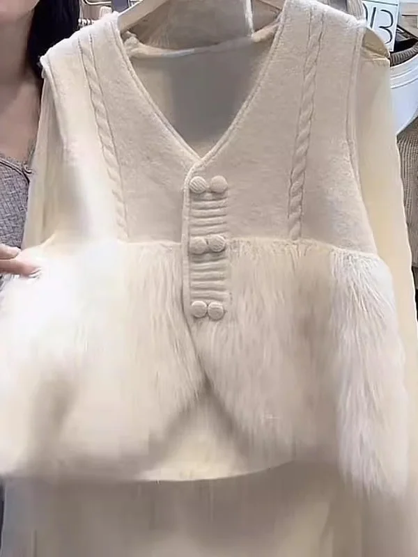 

Свободный вязаный свитер, жилет, женский открытый кардиган, ранняя осень 2023, новинка Sle Faionable Svel Jaet, верхняя одежда