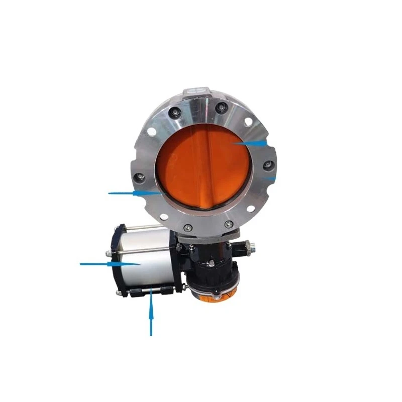 BV1F/BV2F pneumatic butterfly valve single and double flange aluminum alloy cement mixing plant