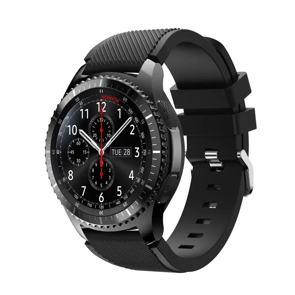 20-mm- und 22-mm-Armband für Samsung Galaxy Watch 5/6/4/3/46 mm/Active 2/Gear S3 Frontier/Sport, Silikonarmband, Huawei GT 4/3/2/2E. – Detail 8