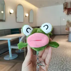 8cm Cartoon Red Lip Frog Peluche bambola zaino zainetto ciondolo morbido Peluche rana Peluche portachiavi Boutique bambola all'ingrosso