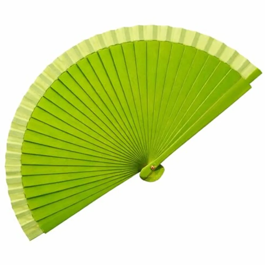 

Hand Fan Foldable, Green Wooden Folding Hand Fan for Women, 9.1 Inch Foldable Hand Fan for Personal Cooling and Decorative Use