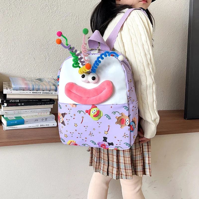 Funny Kids Backpack for Boy Ugly Cute School Bag Cartoon Cute Kawaii Backpack Women Mother Kids Bags for Girl Toddler Backpacks