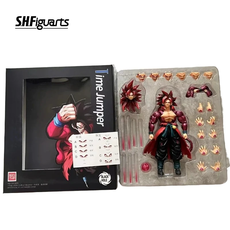 

In Stock Black Hole Dragon Ball SHF Time Jumper Super Saiyan 4 SSJ4 Son Goku Acme Power Jiren Anime Action Figures Toys Gifts