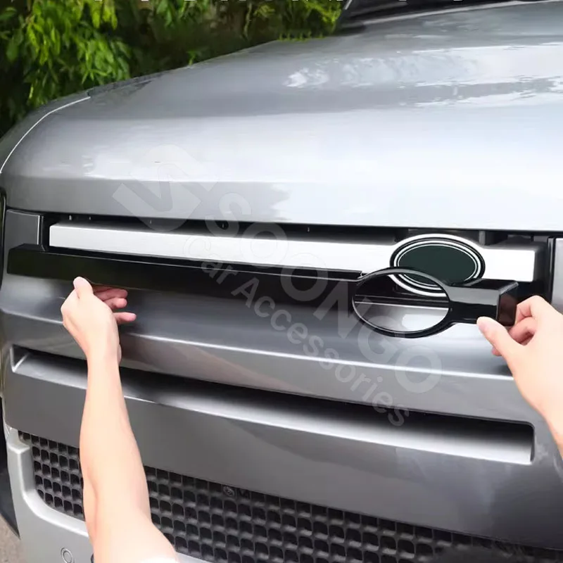 

For Land Rover Defender 90 110 130 2020–2026 Car Front Grille Trim Kit Decorative Exterior Upgrade Accessories