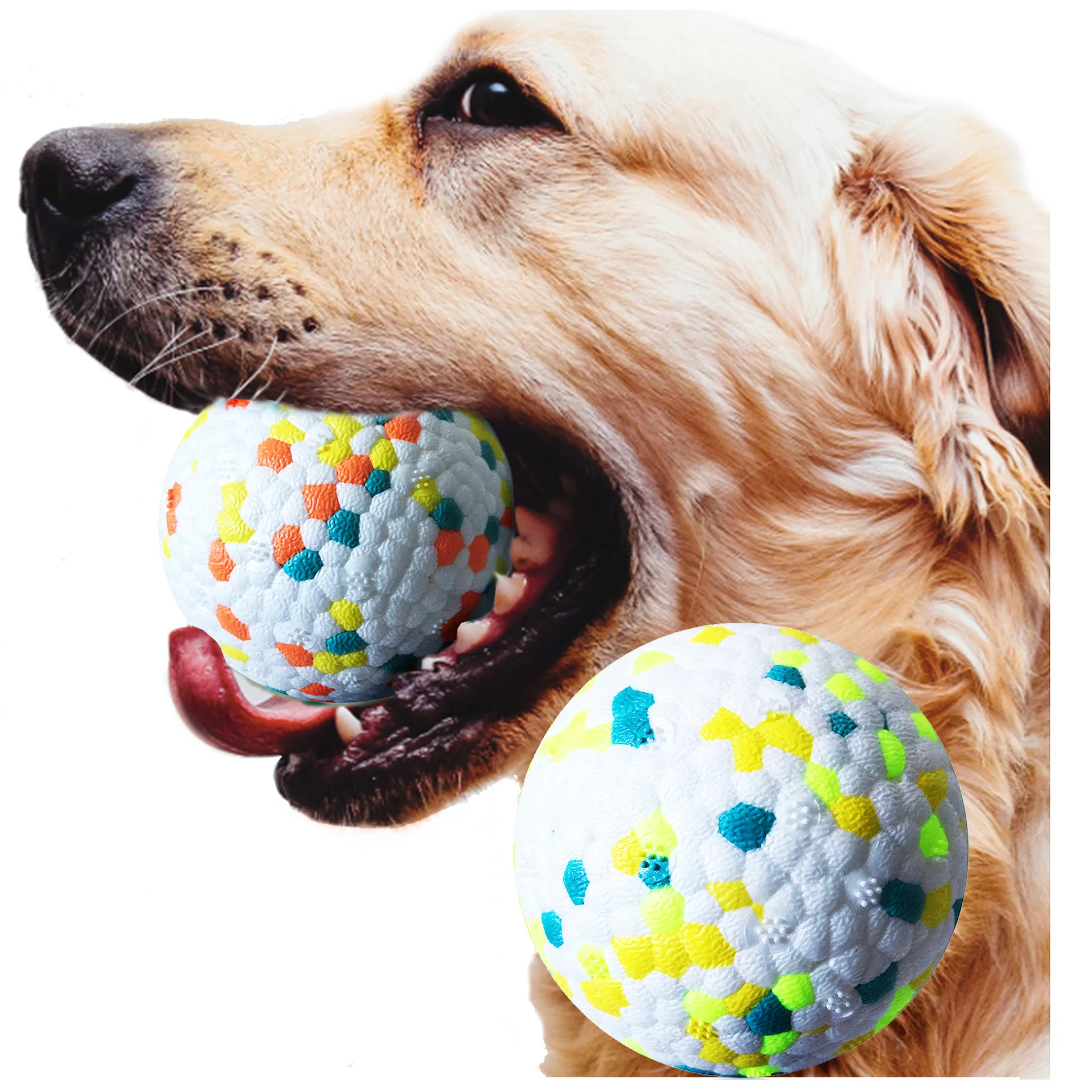 

Dog Bite Ball Durable Resistant High Elasticity Interactive Dog Toys Balls Dog Chew Toy for Large Dogs, Medium & Small Dogs