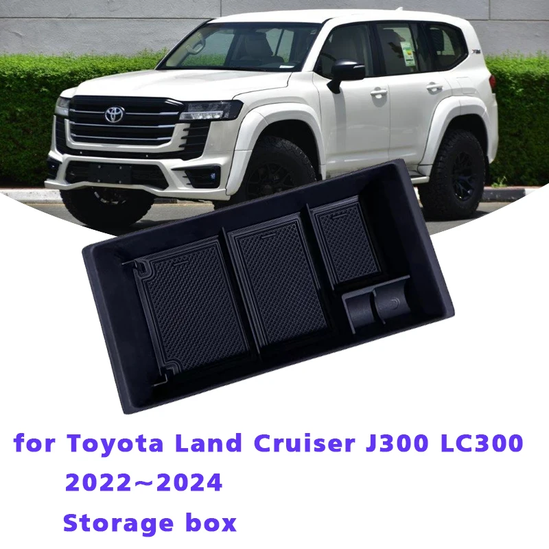 

Car Storage Box for Toyota Land Cruiser J300 LC300 2022 2023 2024 Center Console Secondary Organizer Tray Armrest Accessories