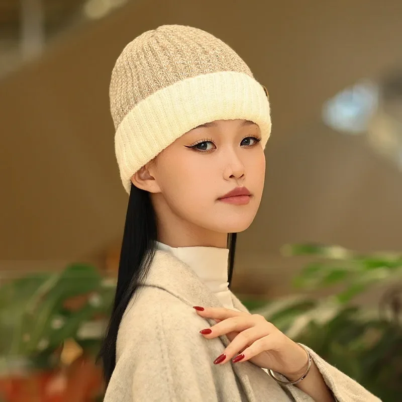 Unisex Winter Fleece Lined Knit Beanie, Thick Windproof Ear Cover Cold Hat, Warm Thermal Skull Cap for Men Women