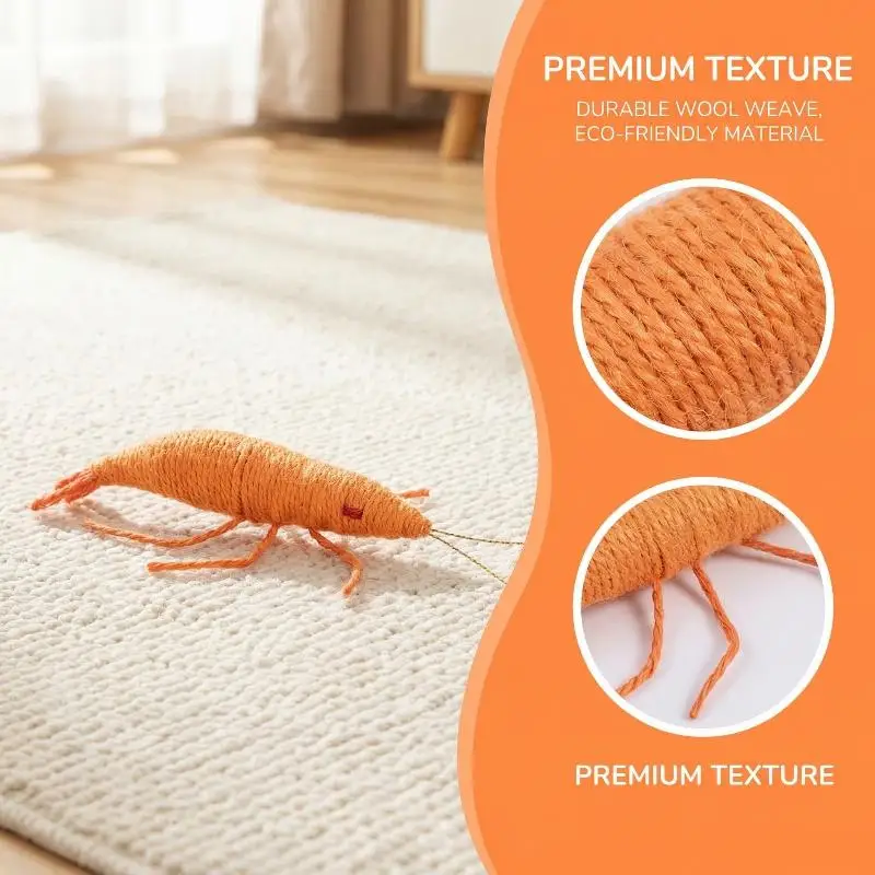 Woolen Prawn Cat Toy Contains Catnip Simulated Insects To Play With And Entertain Cats Chew Toy