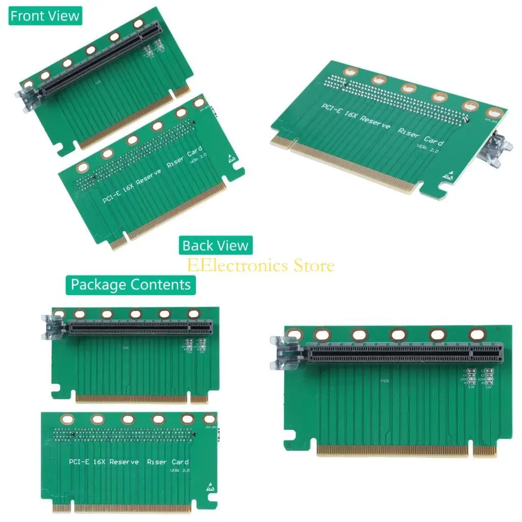 B03C PCIE 16X Risers Card Adapters PCIExpress 3.0 PCIE 16X Slot Converters 90 Degree Connectors for 1U Server Case Chassises