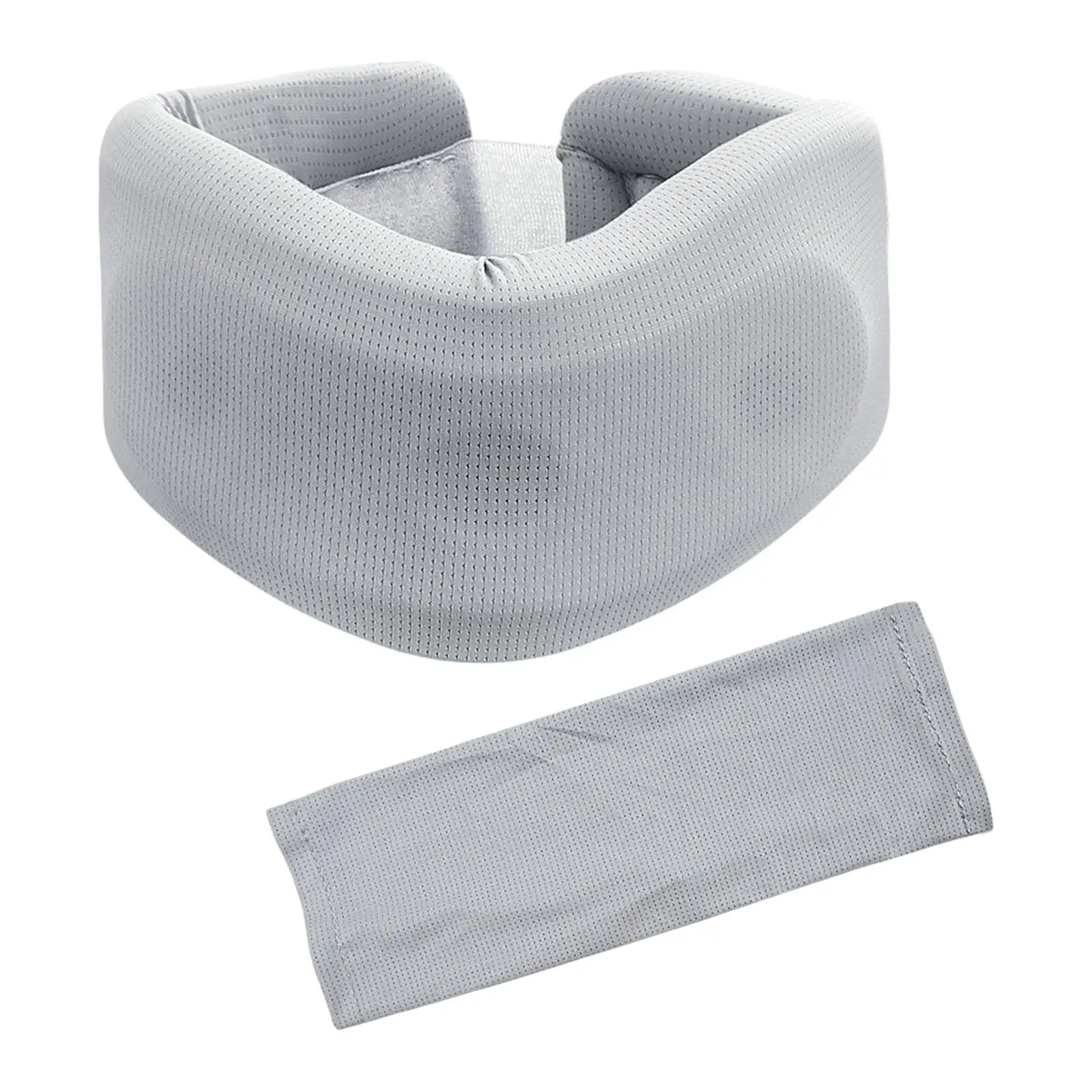 Neck Brace Universal,Portable,Soft,Gray Practical Neck Support Brace Cervical Collar for Plane Women Men Sleeping Office Home