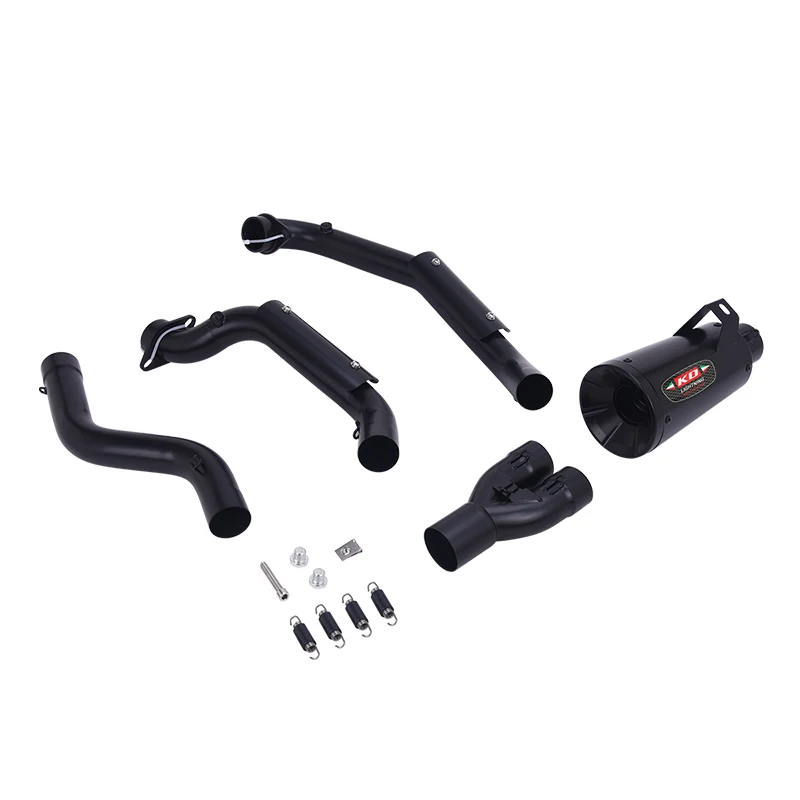 For INDIA Scout Sixty Bobber 2015-2024 Motorcycle Full Exhaust System Header Link Pipe Black Muffler Tip Stainless Steel Slip On