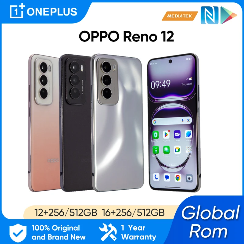 Original OPPO Reno 12 Dimensity 8250 Android 14.0 OTA Update 6.7\