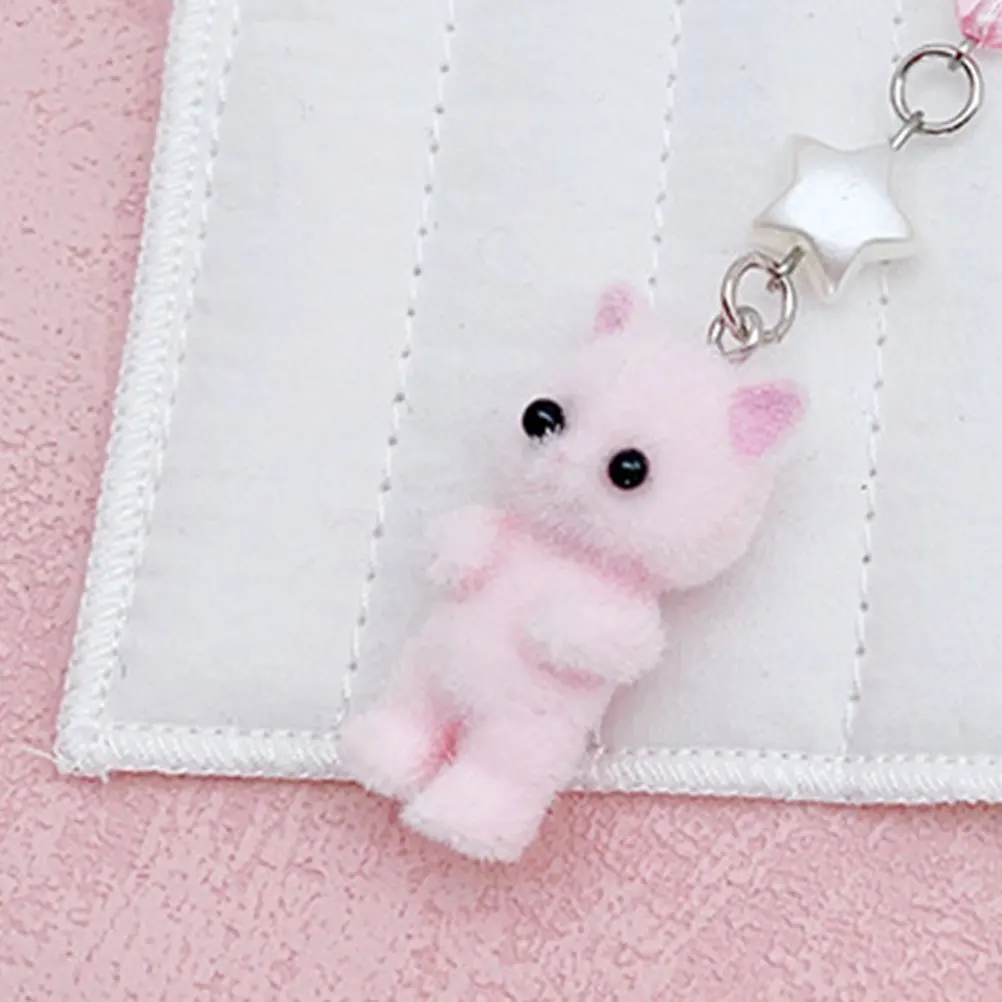 

10Pcs Cat Pendants Small Flocking Charms for Jewelry Making Necklace Bracelet Keychain Craft Decorations Cat Charms