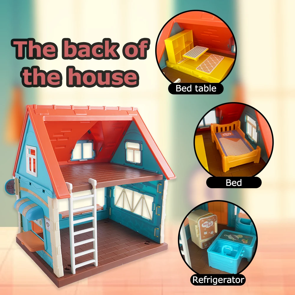 DICHENGHOUSE-6801-52 パンケーキハウス ミニチュア ドールハウス 家具モデル 1:12 プレイガール おもちゃ ギフト