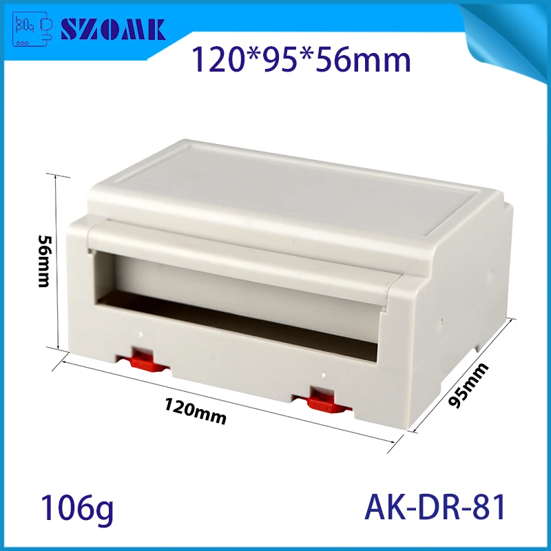 SZOMK Plastic enclosure AK-DR-81120*95*56mm din rail abs enclosure injection plastic mold electronics enclosure plastic