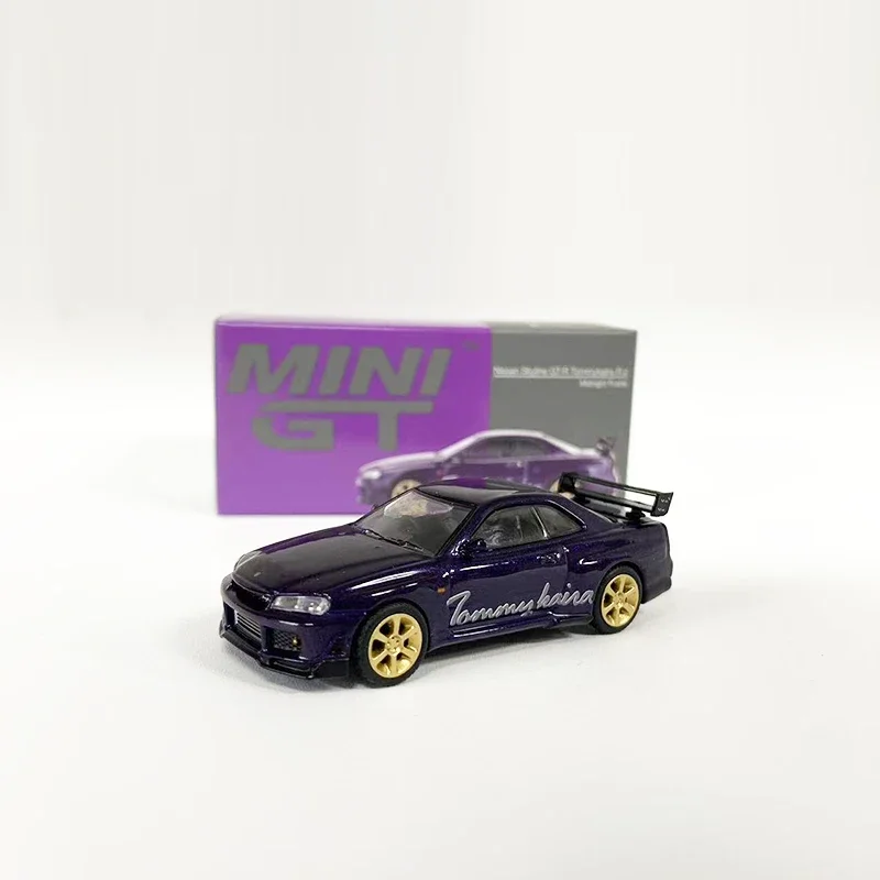 

MINIGT 1:64 Model Car Skyline GT-R (R34) Alloy Vehicle Collection #616 RHD Midnight Purple