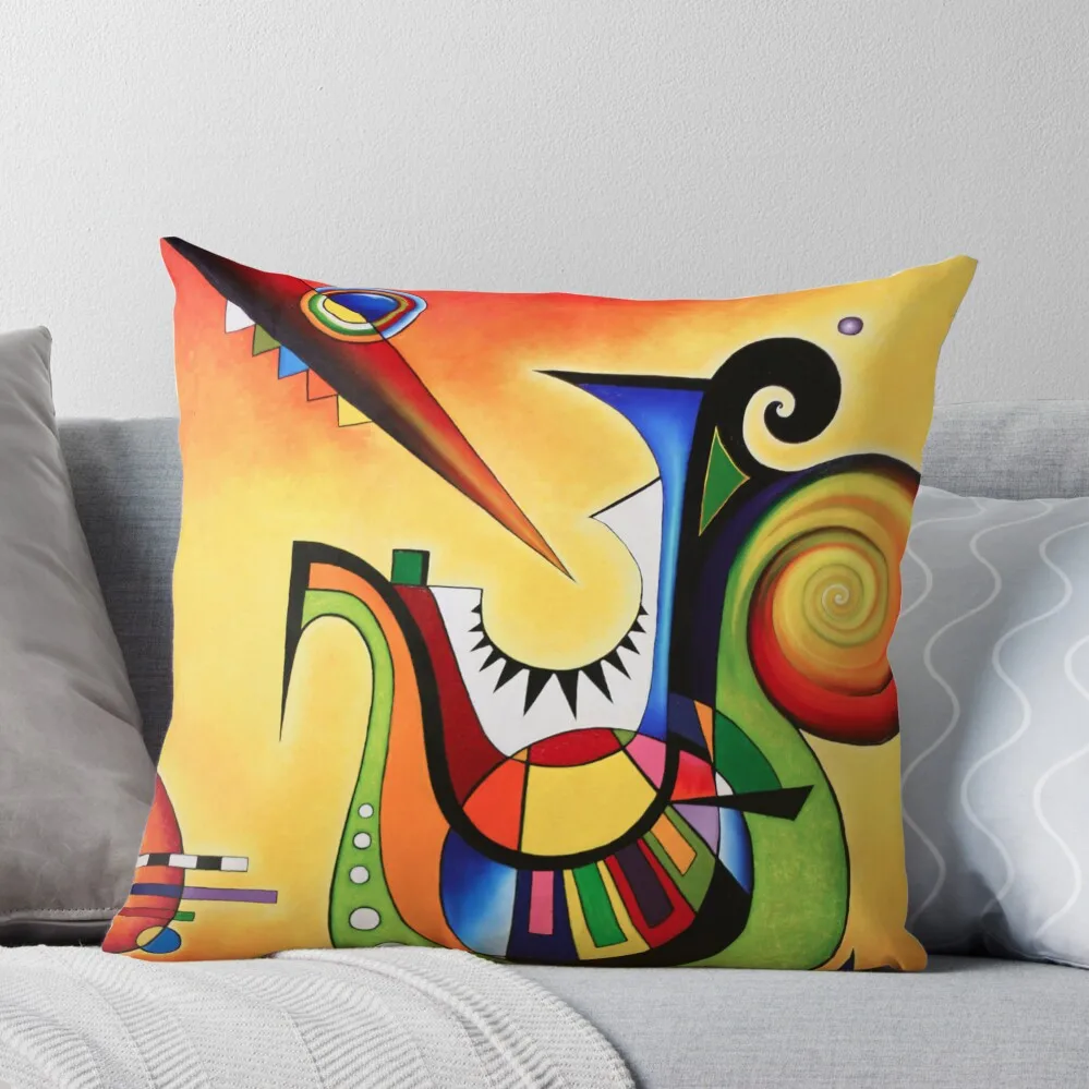 

Homage to Kandinsky, Sailing Throw Pillow Decorative pillowcase pillows decor home christmas supplies