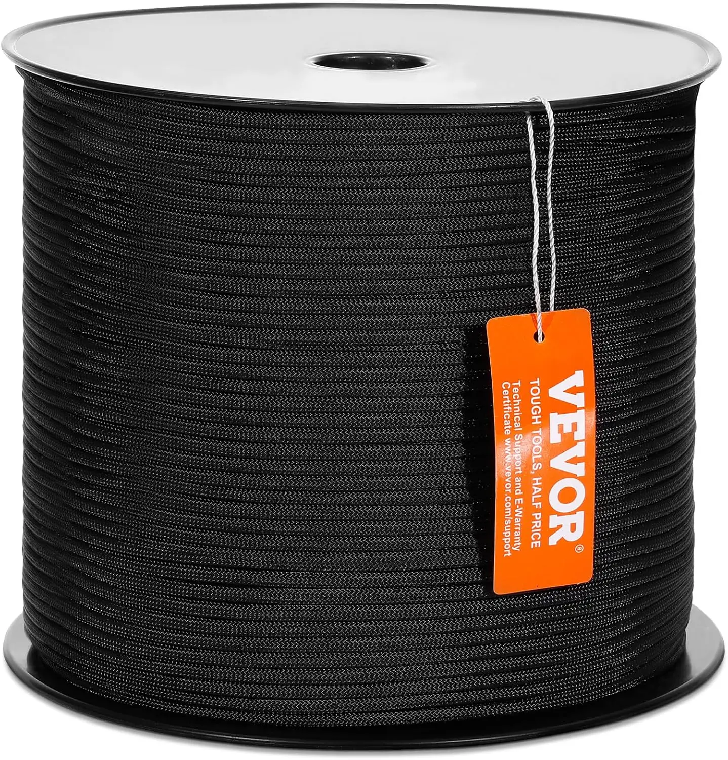 Braided Nylon Rope,3/16 in x 1000 ft,32 Strands, 720 LBS Breaking Strength Outdoor Climbing Rope, Arborist Tree Climbing Rigging