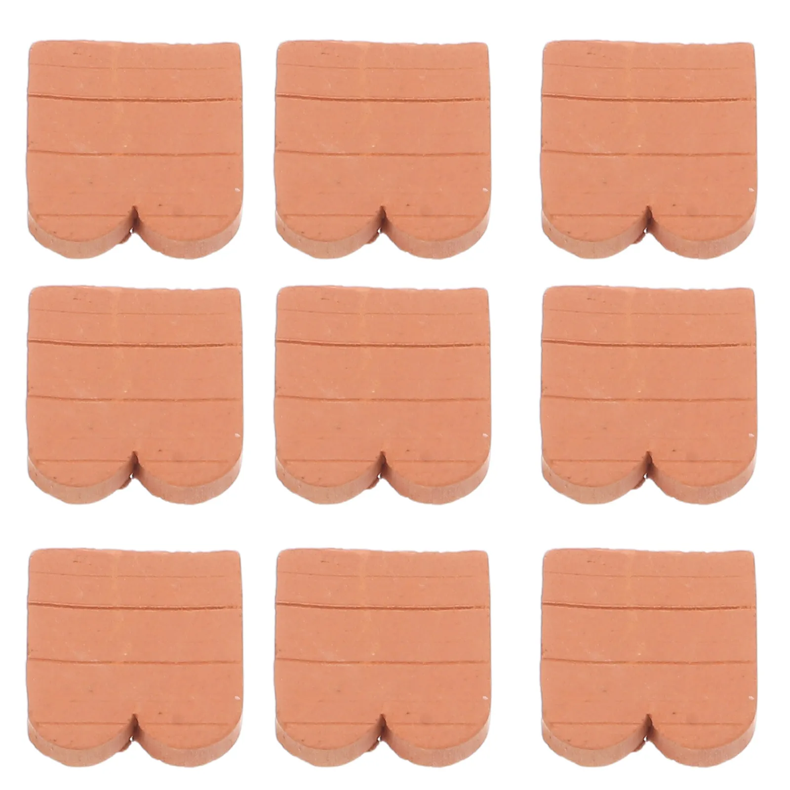 40Pcs Brown Miniature Clay Roofing Tiles 1:16 Scale Realistic Wave Pattern for Dollhouse DIY Landscaping Accessories view 6