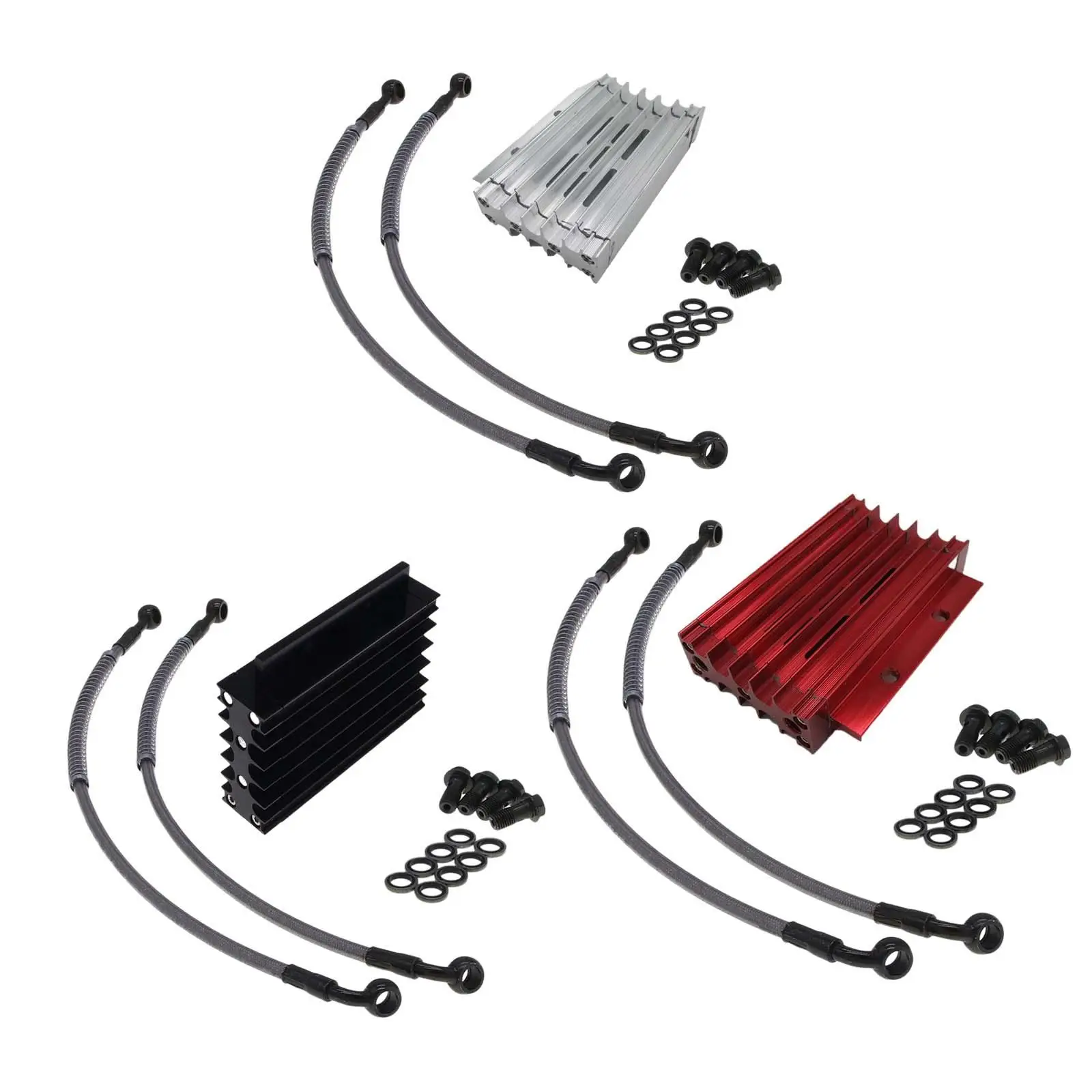 

Oil Cooler Aluminum Universal Oil Cooler Radiator for Monkey 125cc 140cc Premium