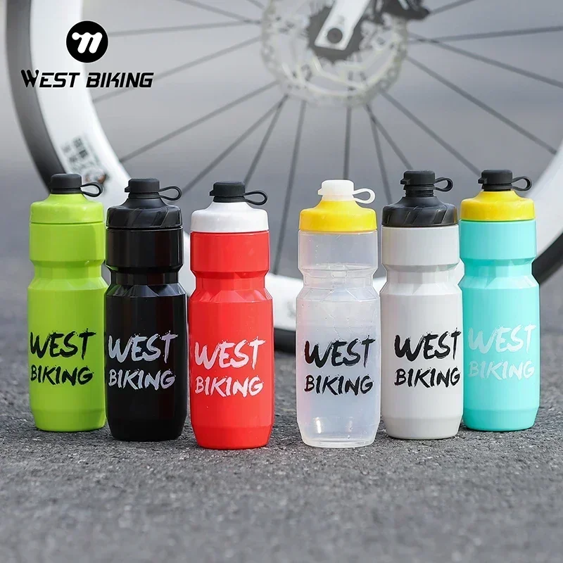 WEST BIKING 610/710ML Cycling Water Bottle Outdoor Sport Portable Kettle Squeeze Out Water MTB Road Bike Soft Bottle 6 Colors