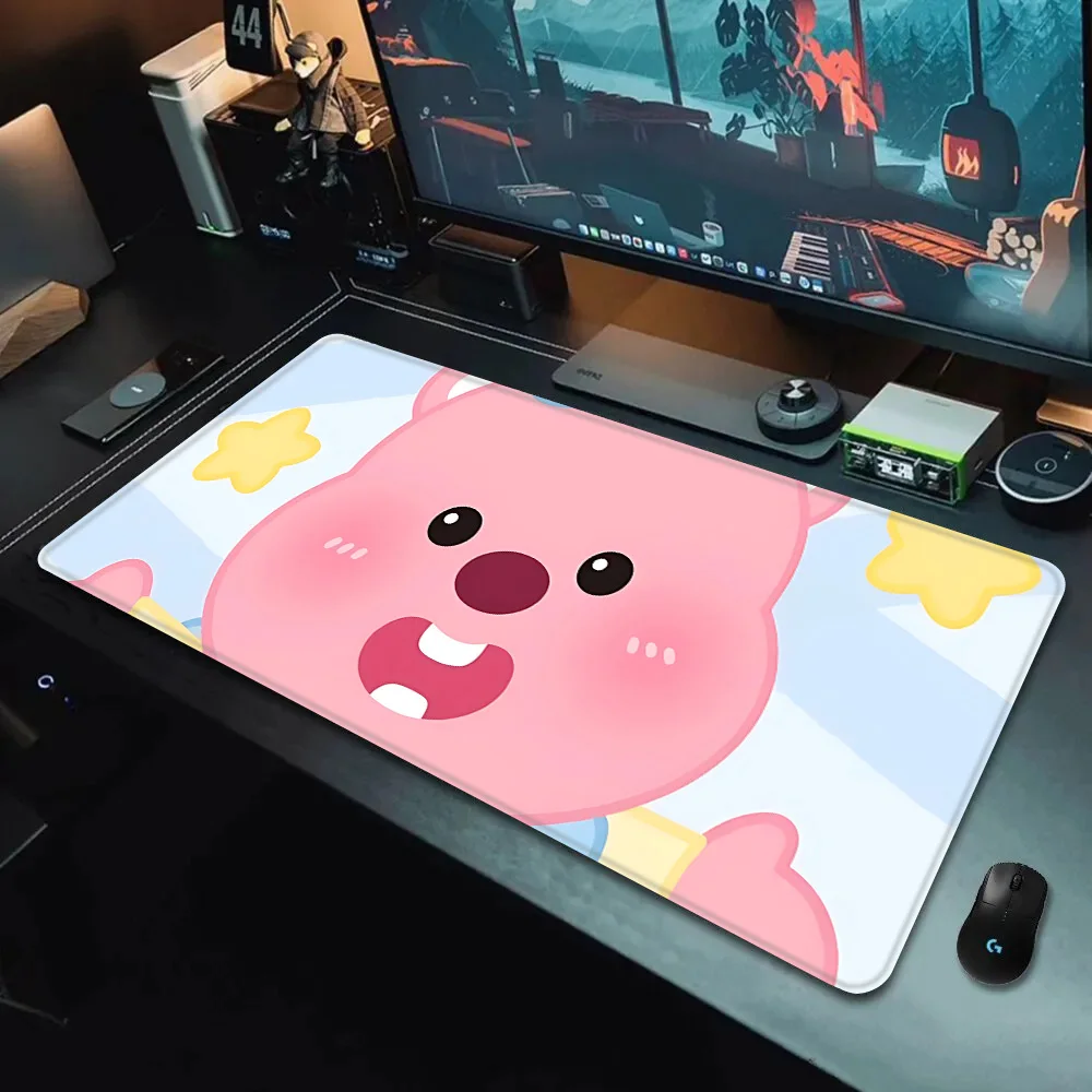 Hot Cartoon Cute Loopies Mousepad HD Printing Computer Gamers Locking Edge Non-slip Mouse Pad XXL90x40cm Keyboard PC Desk Pad