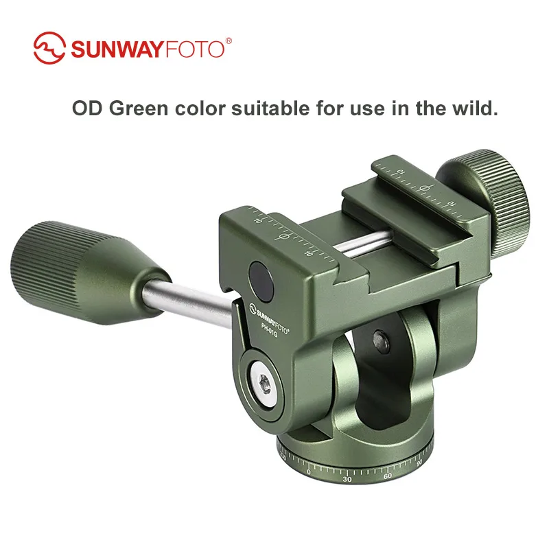 SUNWAYFOTO PH-01G is One 2 Way Pan Tilt Head with Handle Dedicated to Spotting Scopes.