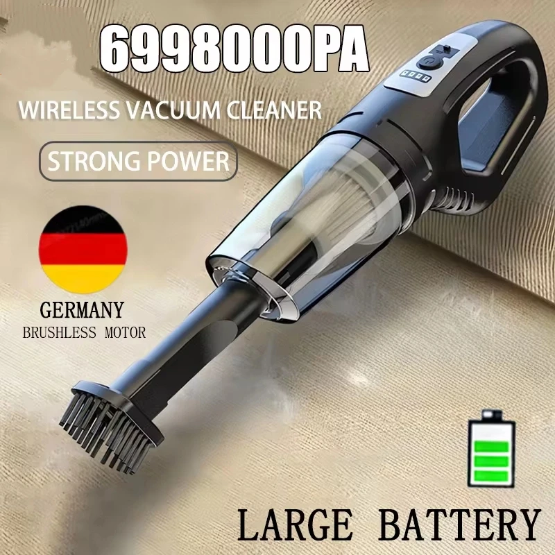 120W Portable Car Vacuum Cleaner USB Charging Handheld Cordless Vacuum Cleaner Powerful Suction for Auto/Home/Office/Pet Hair