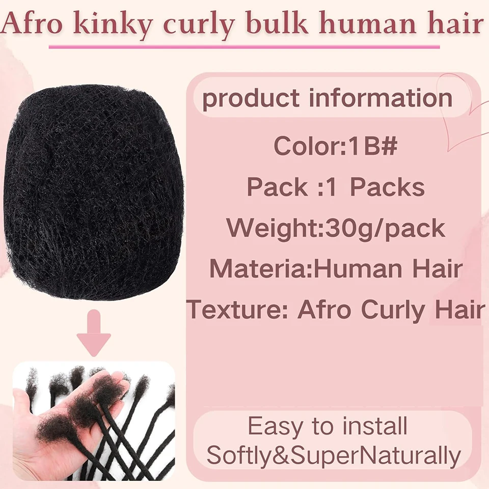 Afro Keriting Massal Rambut Manusia Reggae Kepang Kotor Brasil Alami Crochet Rambut Ekstensi Gimbal Grosir Barang Massal