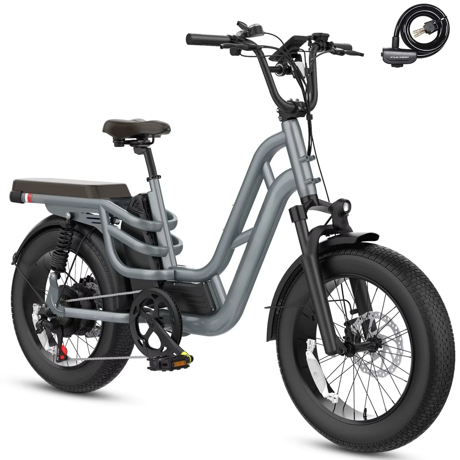 750W 48V 20Ah Lithium Battery 7-Speed Dual Suspension Mechanical Disc Brake Rear Hub Electronic High Speed Long EBIKE