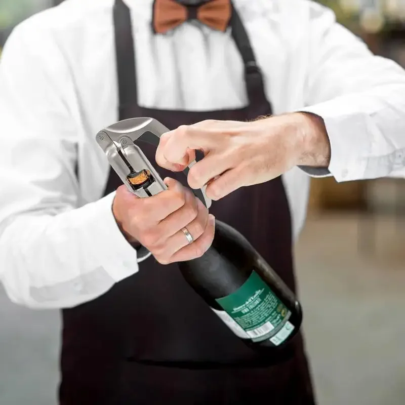 

2025 new Bar Jar Cork Puller Champagne Corkscrew Kitchen Wine Stopper Opener Sparkling Wine Bottle Opener with Ergonomic Handle