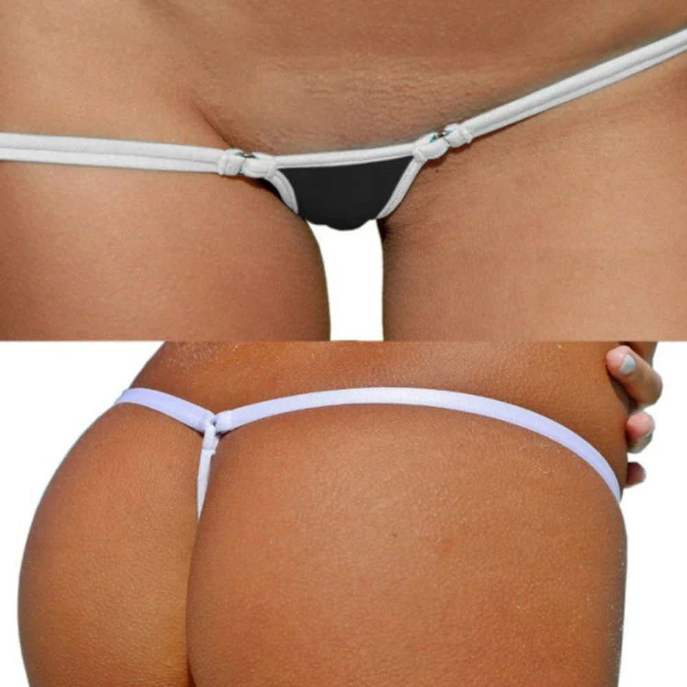 Women Low Rise Thong G-String Sexy Mini Panties Briefs Lingerie Underwear T-Back Seamless Briefs Tanga Thongs Thin Strap Panties