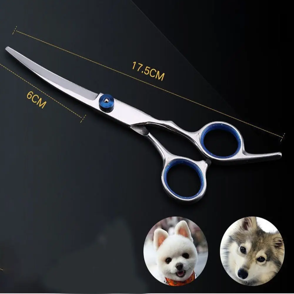 Dog Cutting Hair Professional Pet Grooming Stainless Steel Scissors Set Straight Curved