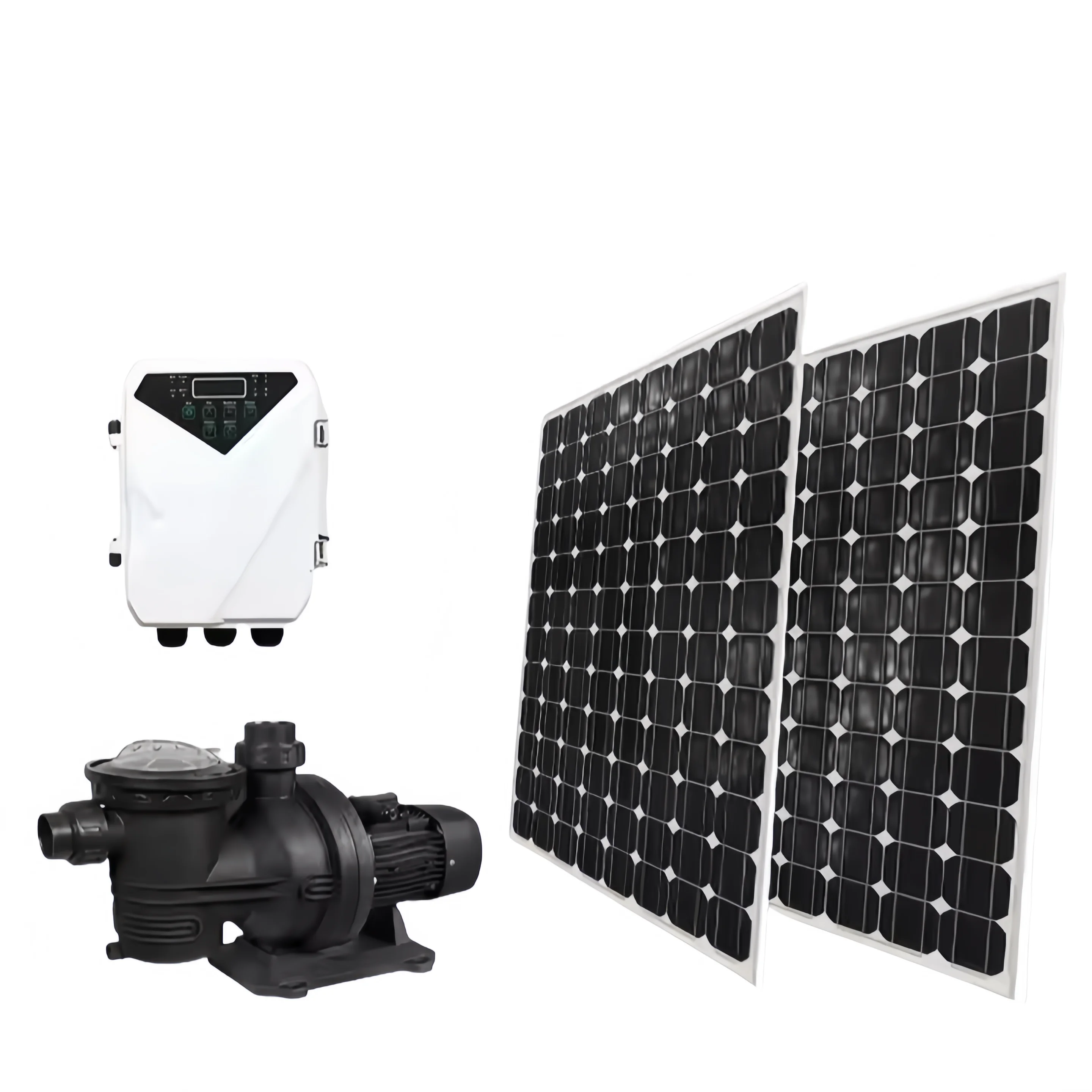 DC&DC/AC 1.64  Stainless Steel High Pressure 1200W Solar Water Pump for Swimming Pools 48V/72V Surface Plastic