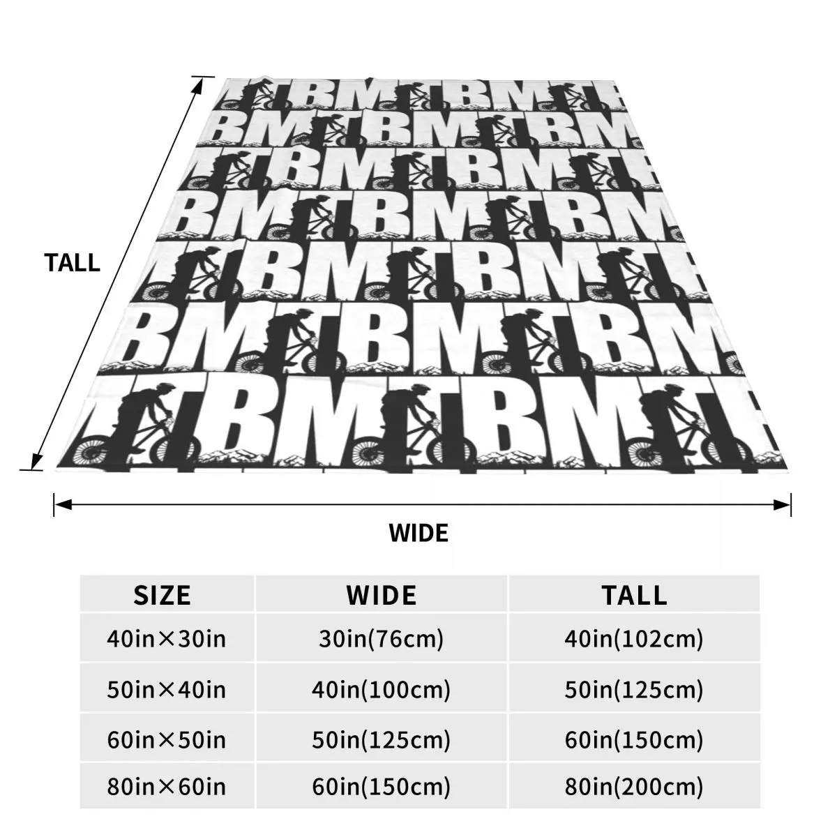 MTB Mountain Bike Mountain Bike Downhill Blanket Flannel Sofa Throw Blanket Portable for Couch Bedding Throws Bedspread Quilt