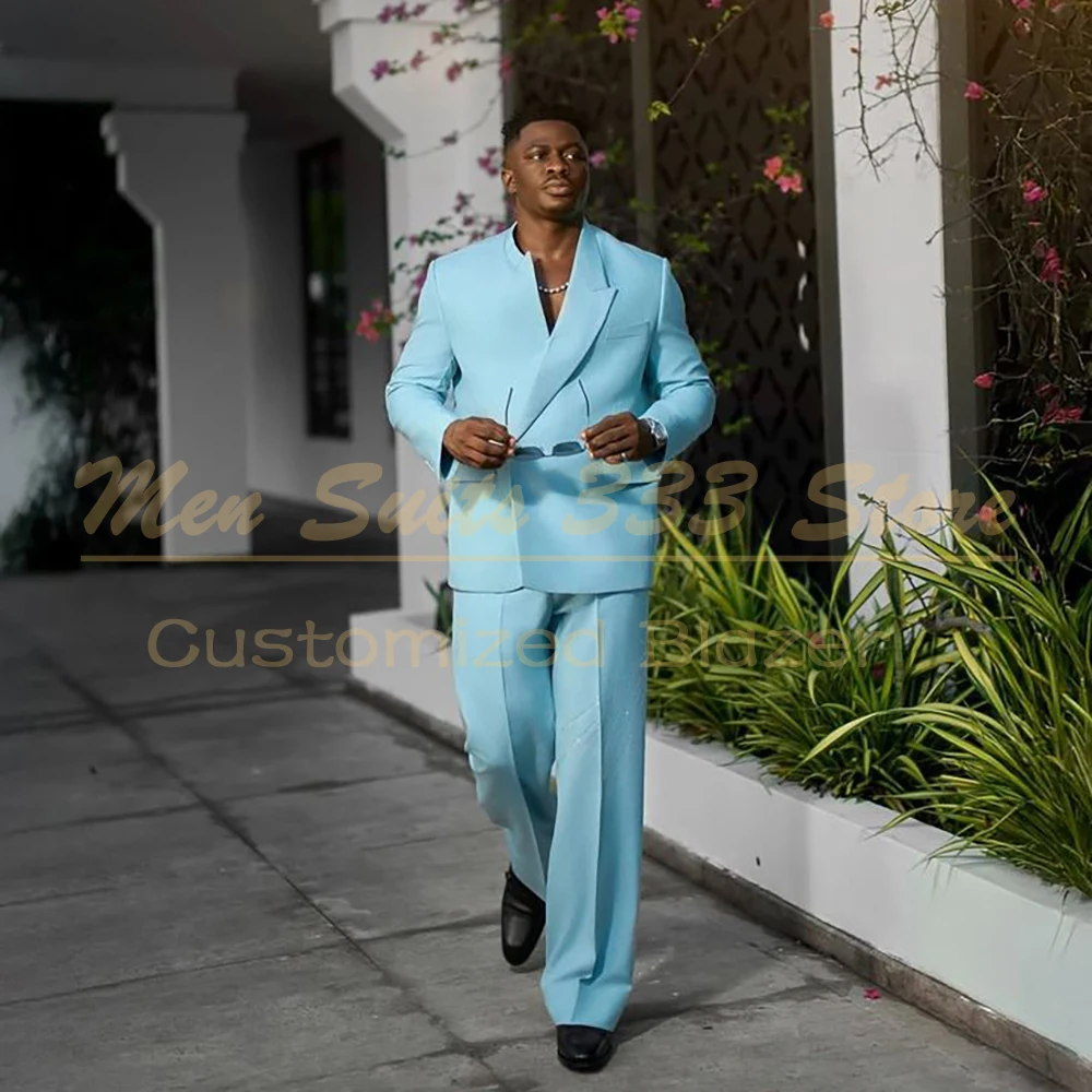 

Simple Men's Suits Solid Color Single Breasted Peak Lapel Blazer High Quality 2 Piece Jacket Pants Formal Outfits Costume