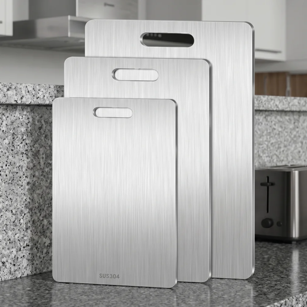 Vegetable Cutting Board Stainless Steel Chopping Board Double-sided Stainless Steel Cutting Board Anti-bacterial Odor-free