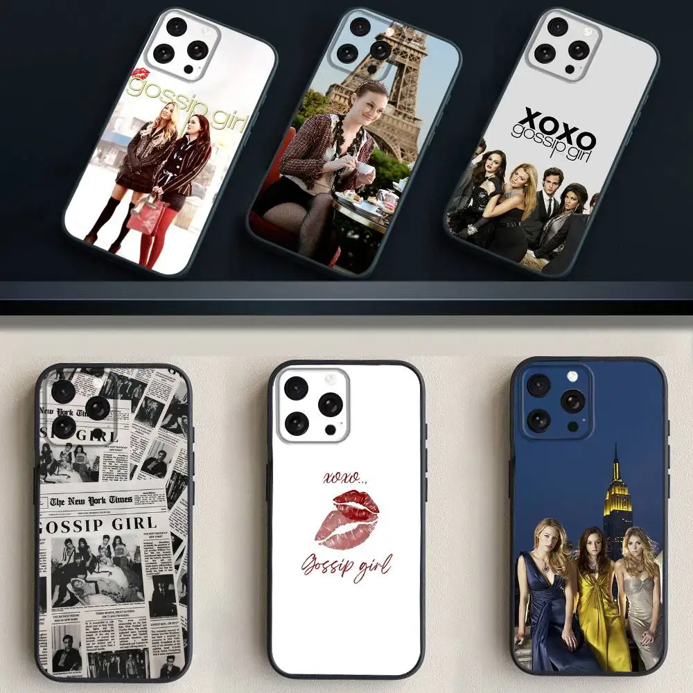 

GossipS G-Girl S-show Phone Case For iPhone 17,16,15,14,13,12,11 Plus,Pro Max,XS,X,XR,SE,Mini,8,7,Soft Silicone Black Cover