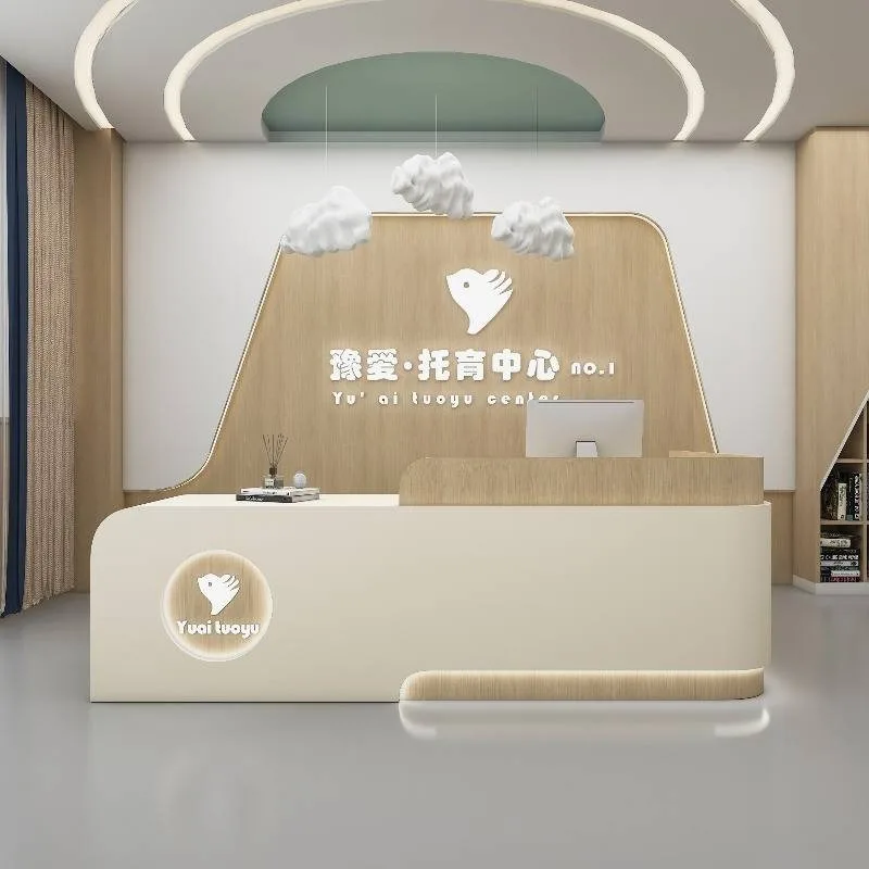 

Design Modern Front Desk Reception Counter Luxury Business Clinic Reception Desks Beauty Salon Mostrador Recepcion Furniture