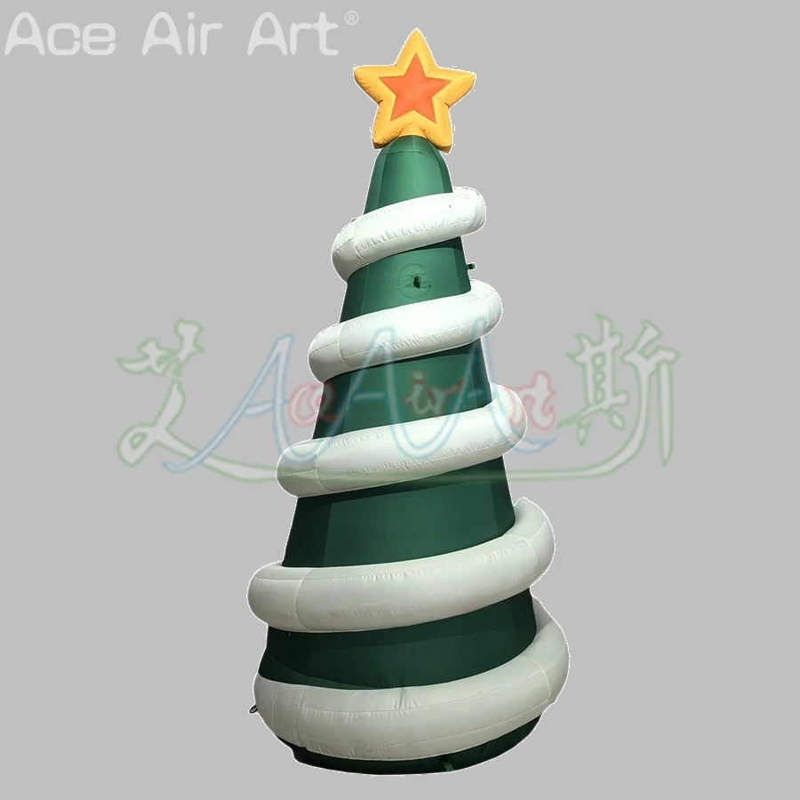 Árvore de Natal inflável simples com estrela na parte superior |   Festa em casa Modelo de árvore de Natal Decoração de eventos ou shoppingiros de Natal
