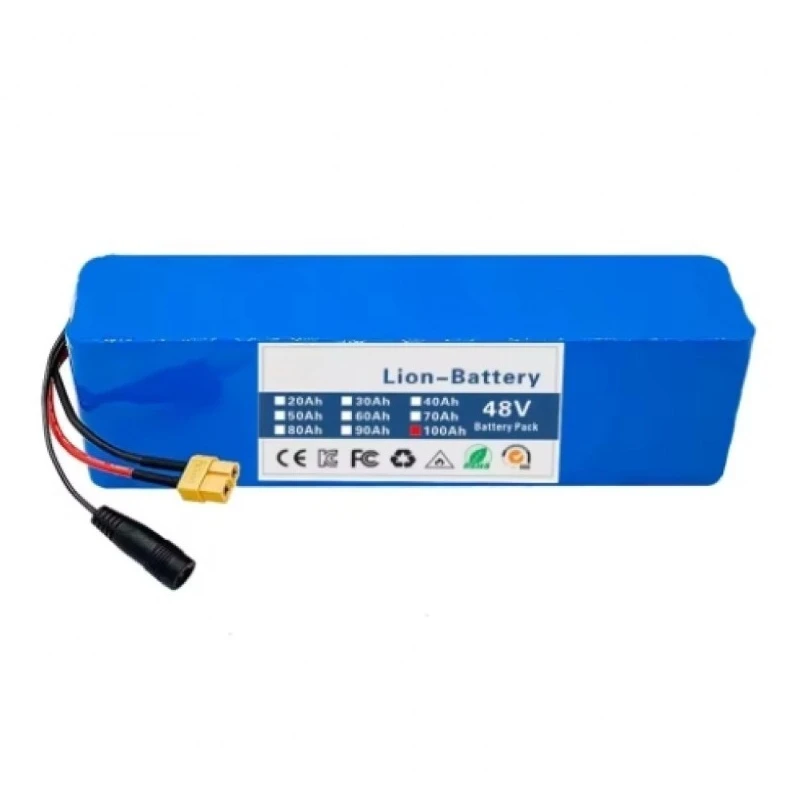

48V 13S3P 100Ah 1000W Li-ion battery pack 100000mAh with BMS + charger set, brand new -