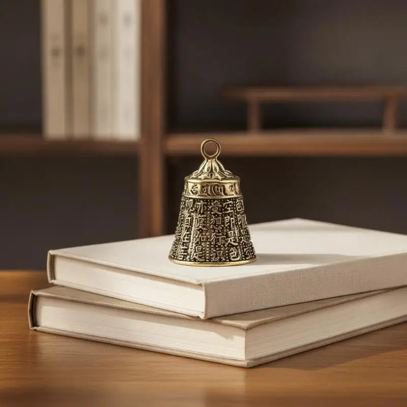 Creative Christmas Bronze Bell Premium Brass Bell Rustic Home Decoration Ornament for Winter Holiday Gift